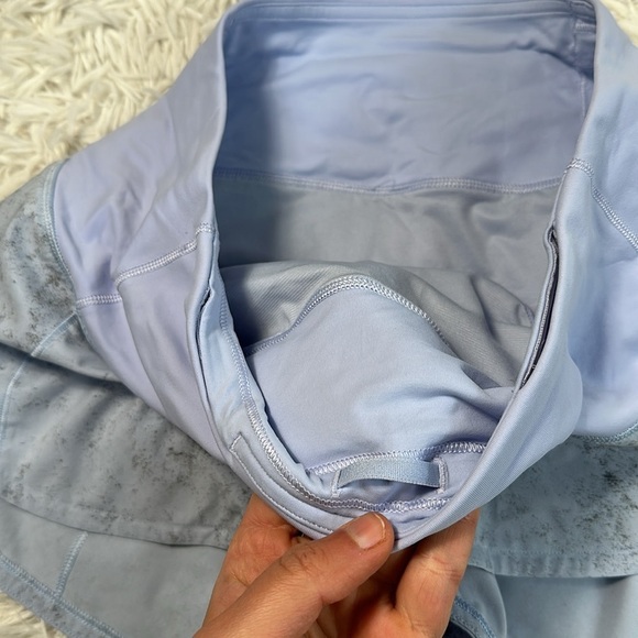 Lululemon Speed Up Mid-Rise Lined Short 4" Gravel Dust Pastel Blue Multi - Picture 2 of 6